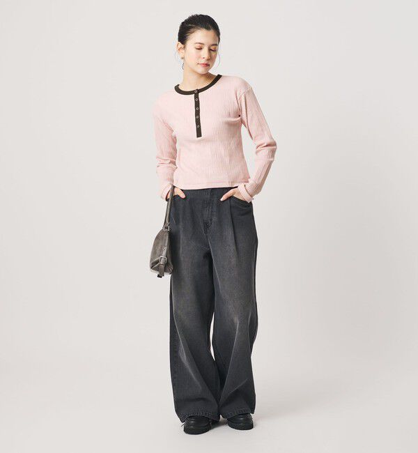 BEAUTY&YOUTH UNITED ARROWS「【WEB限定】ランダムリブ ヘンリーネック スナッププルオーバー」|Tシャツ・カットソー|