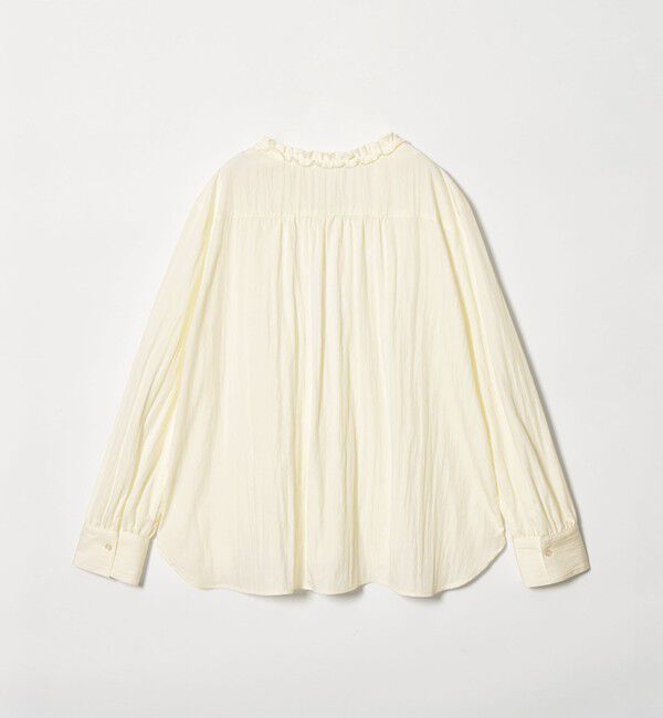 BEAUTY&YOUTH UNITED ARROWS「【WEB限定 Wardrobe DAILY MINIMAL】ラッフル Vネックブラウス ウォッシャブル」|シャツ・ブラウス|