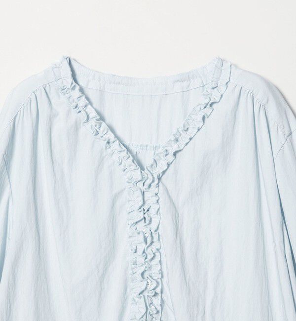 BEAUTY&YOUTH UNITED ARROWS「【WEB限定 Wardrobe DAILY MINIMAL】ラッフル Vネックブラウス ウォッシャブル」|シャツ・ブラウス|