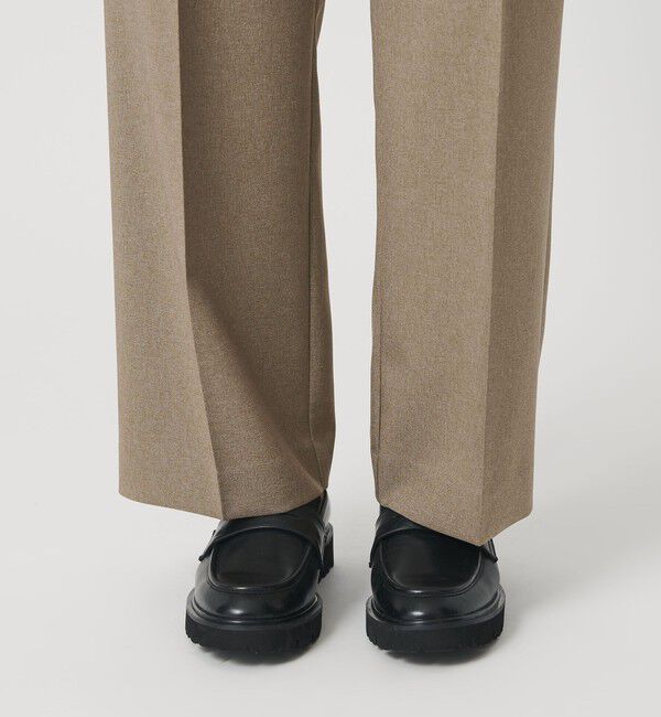 BEAUTY&YOUTH UNITED ARROWS「【WEB限定 Wardrobe DAILY MINIMAL】メランジ タックストレートパンツ ウォッシャブル」|スラックス|