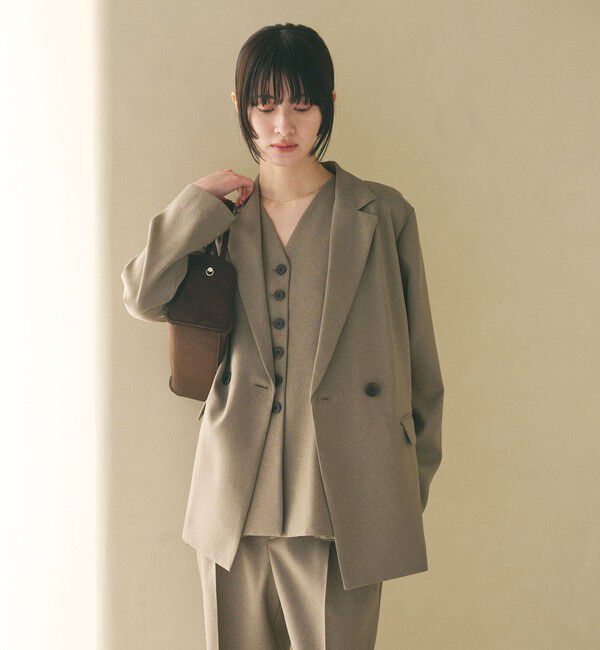 BEAUTY&YOUTH UNITED ARROWS「【WEB限定 Wardrobe DAILY MINIMAL】メランジ ペプラムベスト ウォッシャブル」|ベスト・ジレ|