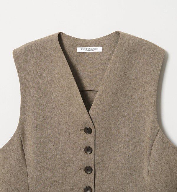 BEAUTY&YOUTH UNITED ARROWS「【WEB限定 Wardrobe DAILY MINIMAL】メランジ ペプラムベスト ウォッシャブル」|ベスト・ジレ|