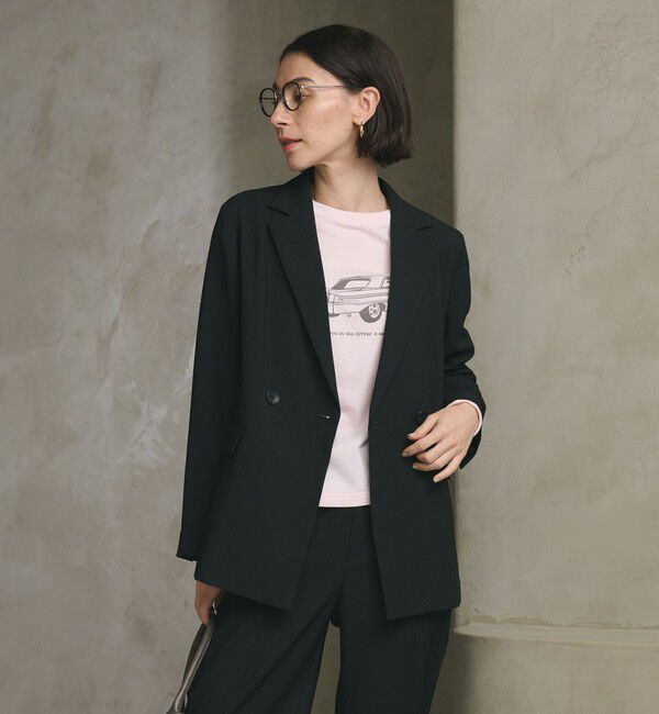 BEAUTY&YOUTH UNITED ARROWS「【WEB限定 Wardrobe DAILY MINIMAL】メランジ ダブルジャケット ウォッシャブル」|テーラードジャケット|