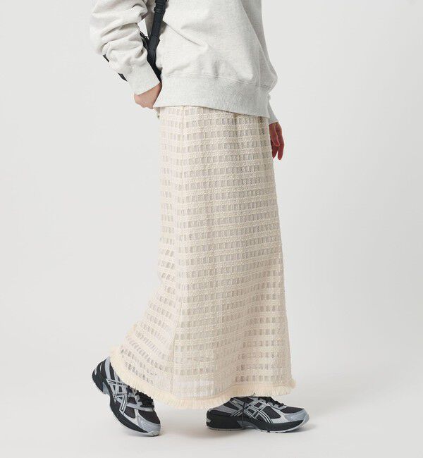 BEAUTY&YOUTH UNITED ARROWS「レースフリンジスカート ウォッシャブル」|スカート|