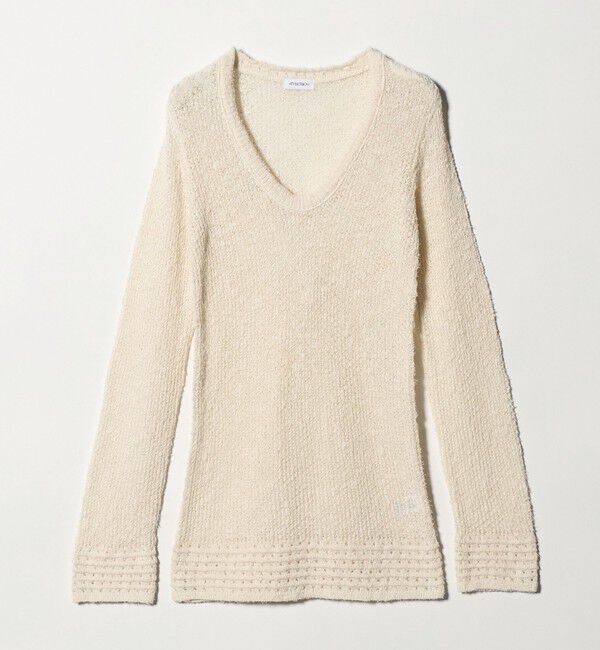 ATTISESSION「＜ATTISESSION＞メッシュ Uネック ニット トップス」|ニット・セーター|