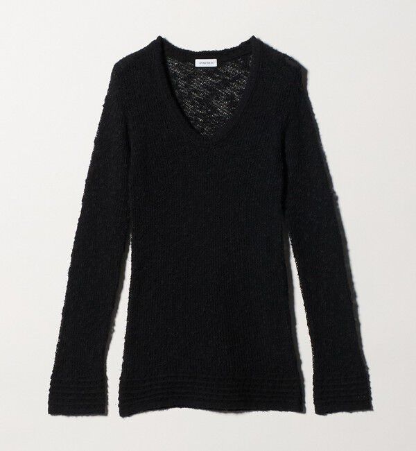 ATTISESSION「＜ATTISESSION＞メッシュ Uネック ニット トップス」|ニット・セーター|