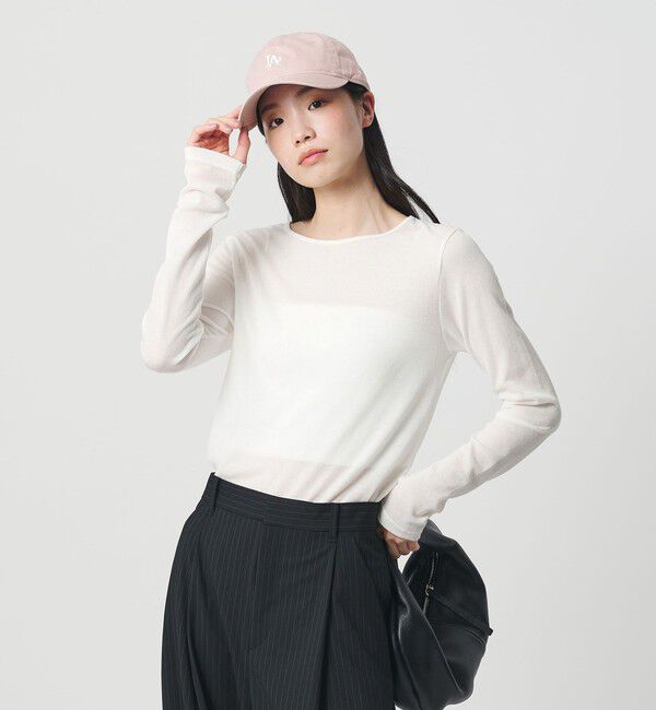 BEAUTY&YOUTH UNITED ARROWS「ハイツイストコットン シアークレープ ロングスリーブTシャツ」|Tシャツ・カットソー|