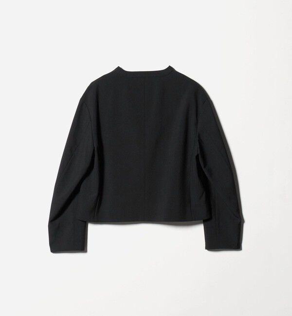 BEAUTY&YOUTH UNITED ARROWS「ポリエステルブレンド カラーレス ショートジャケット」|ノーカラージャケット|