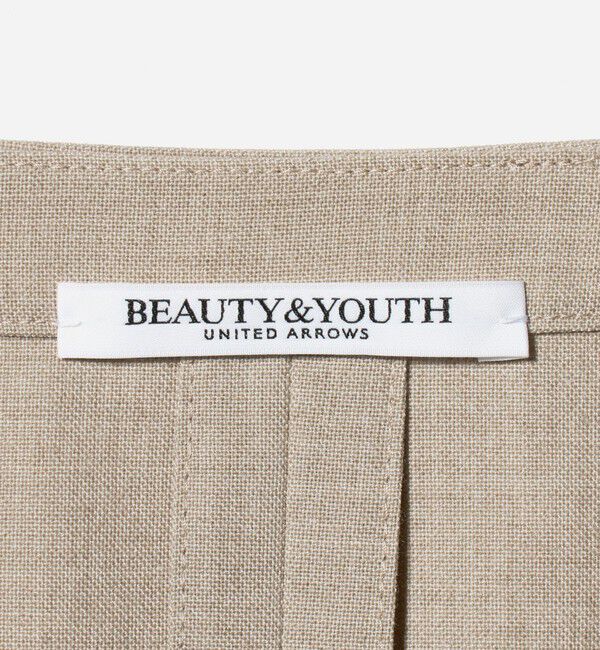 BEAUTY&YOUTH UNITED ARROWS「ポリエステルブレンド カラーレス ショートジャケット」|ノーカラージャケット|