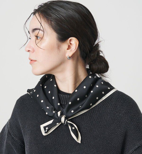 BEAUTY&YOUTH UNITED ARROWS「ポリエステル ドット スカーフ」|バンダナ・スカーフ|BLACK