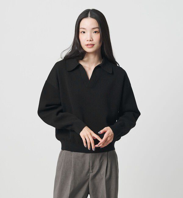 BEAUTY&YOUTH UNITED ARROWS「【WEB限定 Wardrobe DAILY MINIMAL】スキッパーニットプルオーバー ウォッシャブル」|ニット・セーター|
