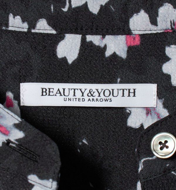 BEAUTY&YOUTH UNITED ARROWS「フラワープリント バンドカラーシャツ ウォッシャブル」|シャツ・ブラウス|