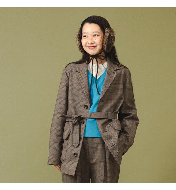 BEAMSBOY「チェック シューティング ジャケット」|テーラードジャケット|