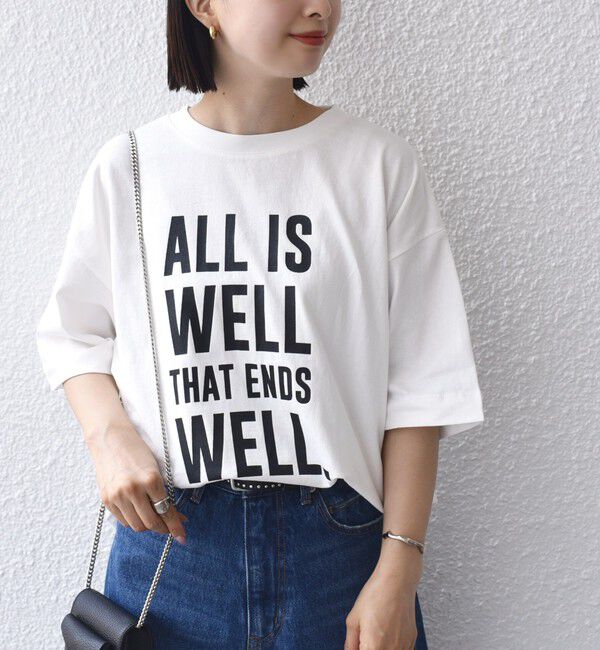 SHIPS for women「【SHIPS別注】81BRANCA:5分袖 ロゴ TEE 24SS 」|Tシャツ・カットソー|