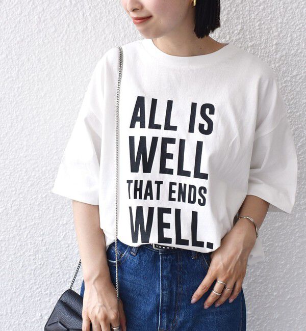 SHIPS for women「【SHIPS別注】81BRANCA:5分袖 ロゴ TEE 24SS 」|Tシャツ・カットソー|