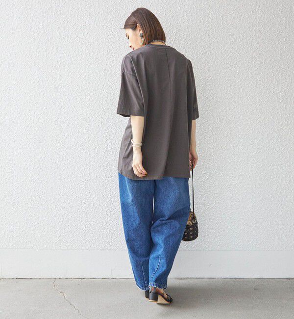 SHIPS for women「【SHIPS別注】81BRANCA:5分袖 ロゴ TEE 24SS 」|Tシャツ・カットソー|