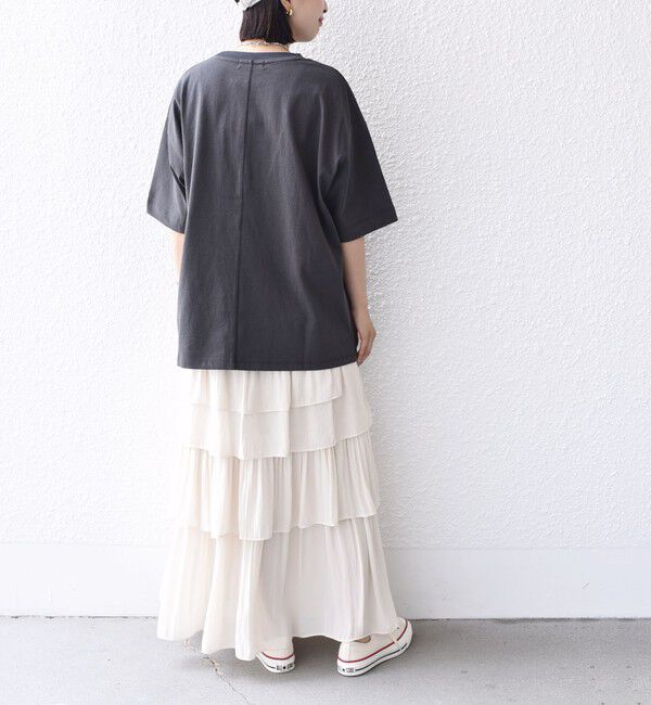 SHIPS for women「【SHIPS別注】81BRANCA:5分袖 ロゴ TEE 24SS 」|Tシャツ・カットソー|