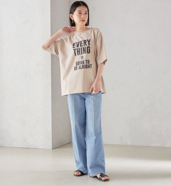 SHIPS for women「【SHIPS別注】81BRANCA:5分袖 ロゴ TEE 24SS 」|Tシャツ・カットソー|