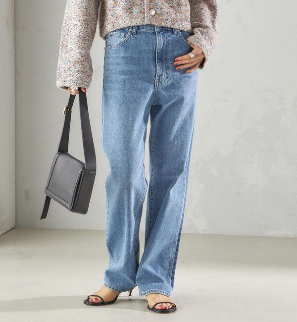 SHIPS for women「〈洗濯機可能〉ストレート フィット デニム パンツ」|デニム|