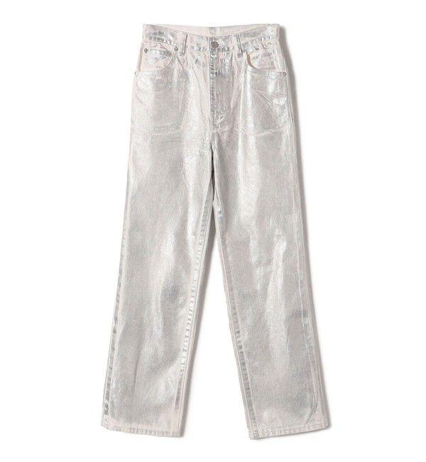 SHIPS for women「〈洗濯機可能〉箔プリント ストレート フィット デニムパンツ 24SS ◇」|デニム|