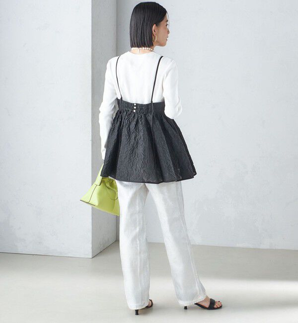 SHIPS for women「〈洗濯機可能〉箔プリント ストレート フィット デニムパンツ 24SS ◇」|デニム|