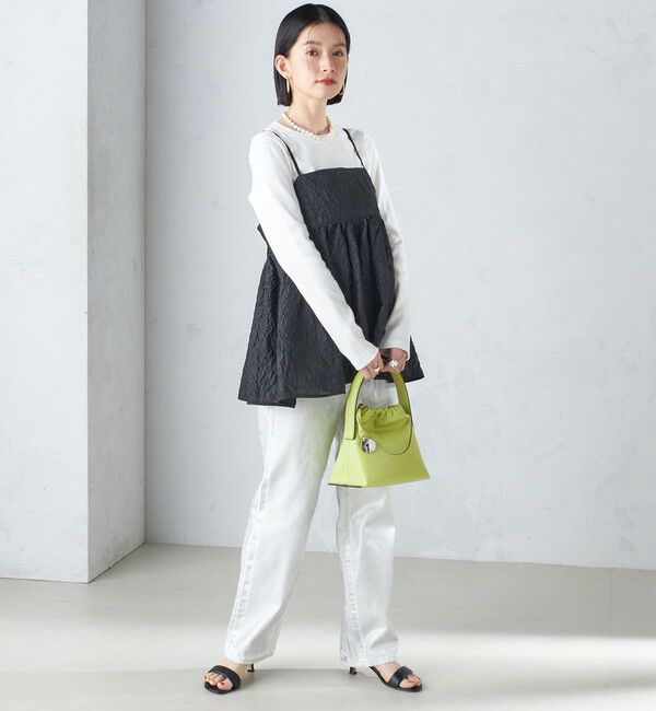 SHIPS for women「〈洗濯機可能〉箔プリント ストレート フィット デニムパンツ 24SS ◇」|デニム|