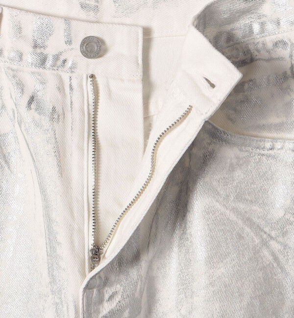 SHIPS for women「〈洗濯機可能〉箔プリント ストレート フィット デニムパンツ 24SS ◇」|デニム|