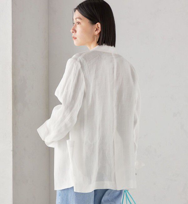 SHIPS for women「〈手洗い可能〉ラミー シアー ジャケット」|テーラードジャケット|