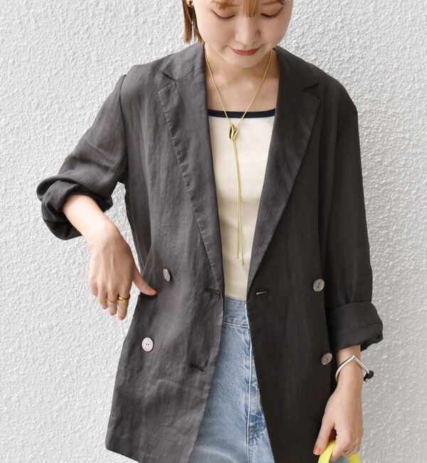 SHIPS for women「〈手洗い可能〉ラミー シアー ジャケット」|テーラードジャケット|