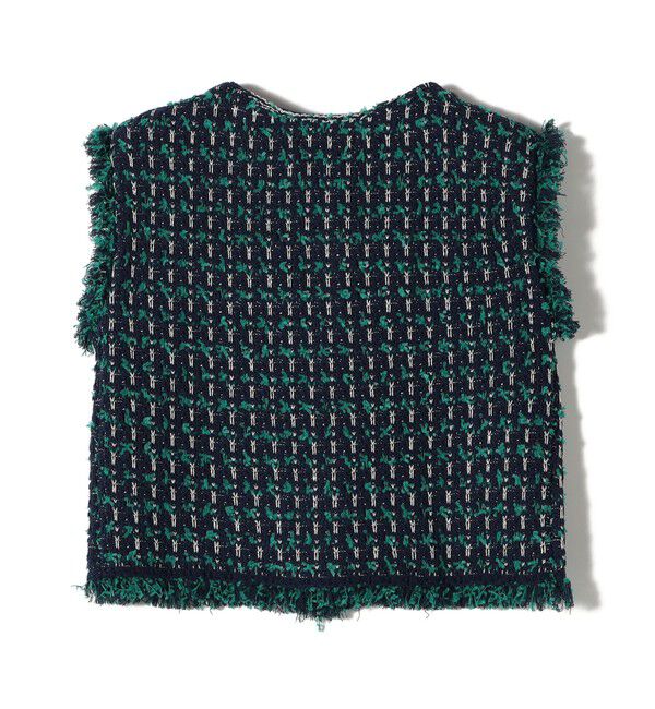 SHIPS for women「〈手洗い可能〉メタルボタンツイードニットベスト」|ベスト・ジレ|