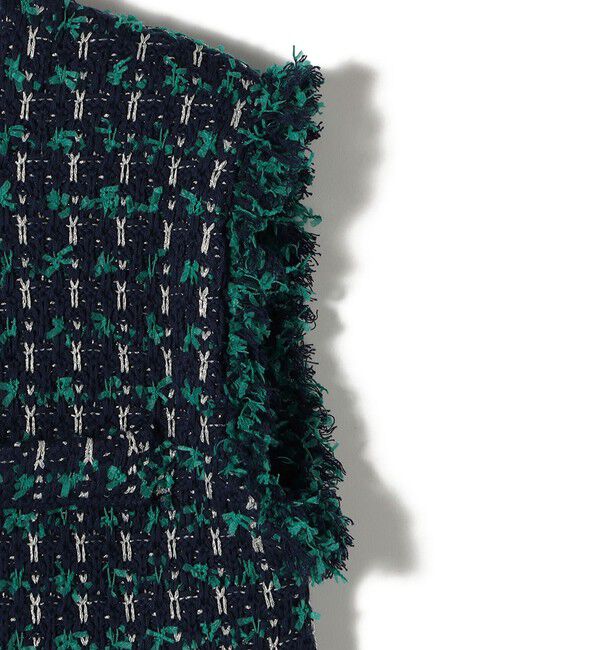 SHIPS for women「〈手洗い可能〉メタルボタンツイードニットベスト」|ベスト・ジレ|