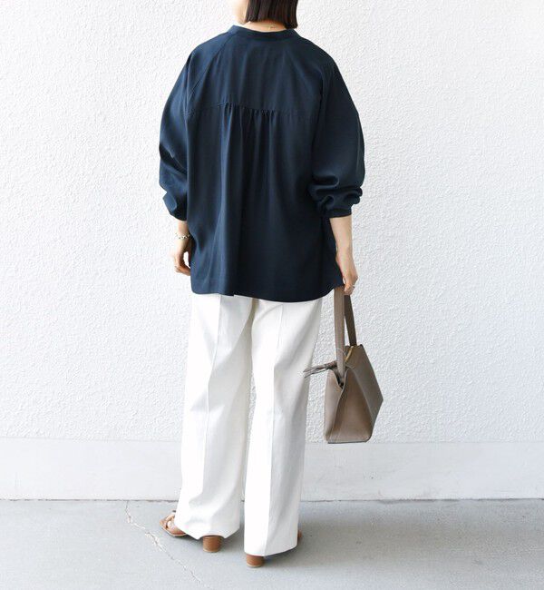 SHIPS for women「〈手洗い可能〉メタル ボタン シャンブレー ブラウス」|シャツ・ブラウス|