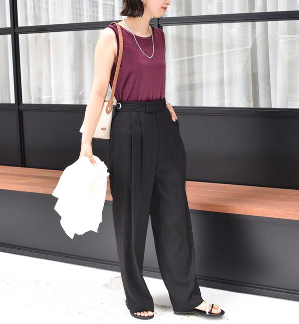 SHIPS for women「〈手洗い可能〉ポリエステル スノー ベロア 前後 2WAY タンクトップ」|タンクトップ|