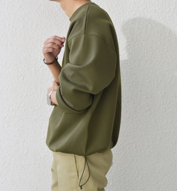 SHIPS any「SHIPS any:〈手洗い可能〉メッシュ スピンドル スウェットライク テック ニット◇」|スウェット・ジャージ|