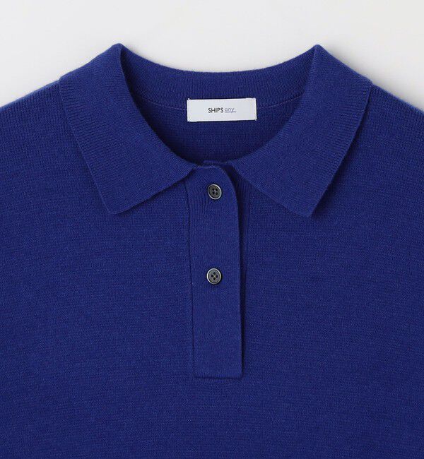 SHIPS any「SHIPS any:〈手洗い可能〉ハイゲージ ミラノリブ ブラッシュド リラックス ニット ポロ◇」|ニット・セーター|