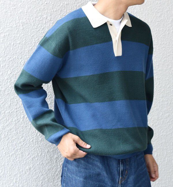 SHIPS any「SHIPS any:〈手洗い可能〉ハイゲージ ミラノリブ ブラッシュド リラックス ニット ポロ◇」|ニット・セーター|