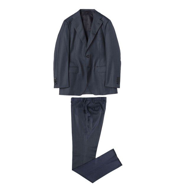 TOMORROWLAND MENS「ウールシルク ピンヘッド シングルブレステッド2Bスーツ Delfino」|スーツ|67 ダークブルー
