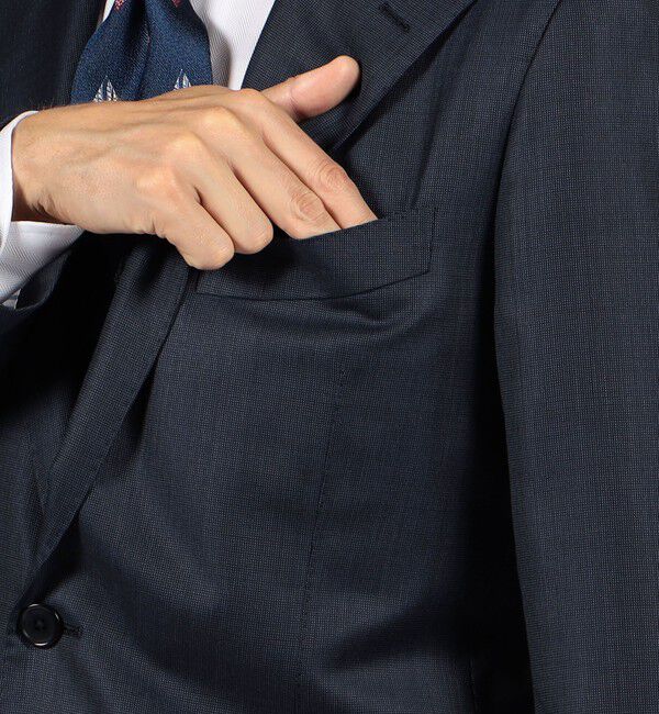 TOMORROWLAND MENS「ウールシルク ピンヘッド シングルブレステッド2Bスーツ Delfino」|スーツ|