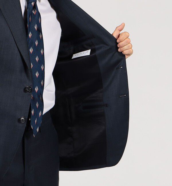 TOMORROWLAND MENS「ウールシルク ピンヘッド シングルブレステッド2Bスーツ Delfino」|スーツ|