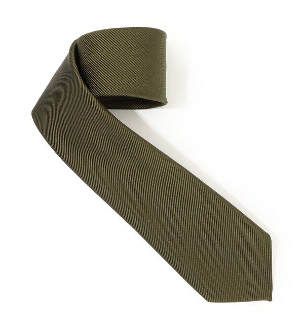 TOMORROWLAND GOODS「TOMORROWLAND シルク ソリッドネクタイ」|ネクタイ・蝶ネクタイ|57 カーキ