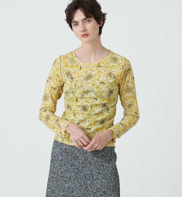 SOULEIADO「ポリエステルコットン　スリットクループルオーバー」|Tシャツ・カットソー|