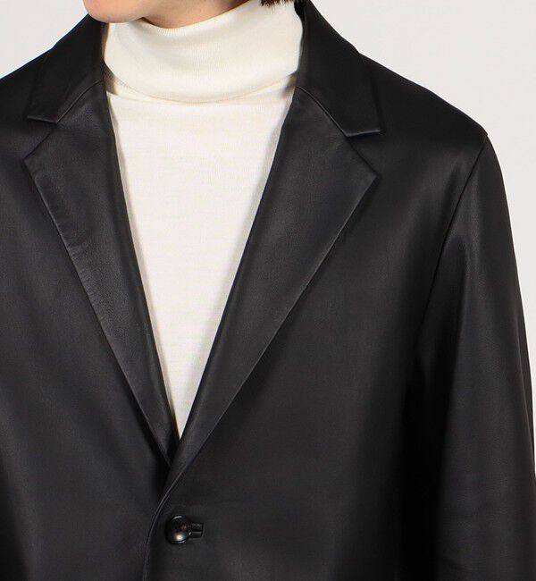 TOMORROWLAND MENS「ラムレザー シングルブレステッド2Bジャケット」|テーラードジャケット|