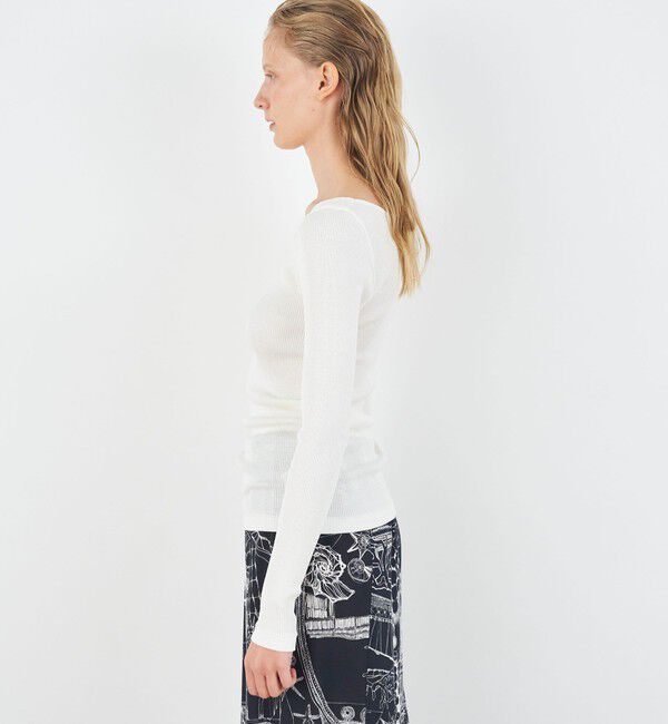 DES PRES「シルクコットンリブ ラウンドネックプルオーバー」|Tシャツ・カットソー|