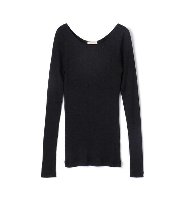 DES PRES「シルクコットンリブ ラウンドネックプルオーバー」|Tシャツ・カットソー|19 ブラック