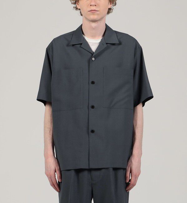 TOMORROWLAND MENS「ポリエステルウールポプリン オープンカラーシャツ」|シャツ・ブラウス|