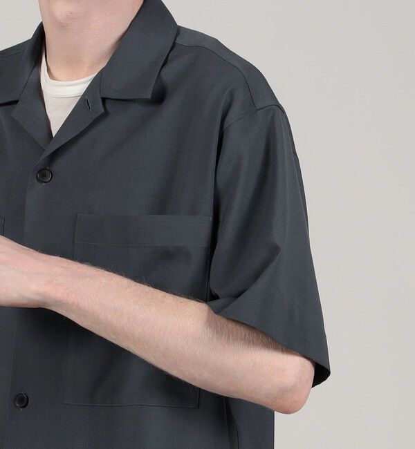 TOMORROWLAND MENS「ポリエステルウールポプリン オープンカラーシャツ」|シャツ・ブラウス|