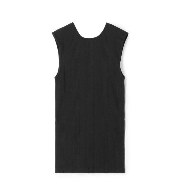 MACPHEE「コットンランダムリブ ノースリーブプルオーバー」|タンクトップ|19 ブラック