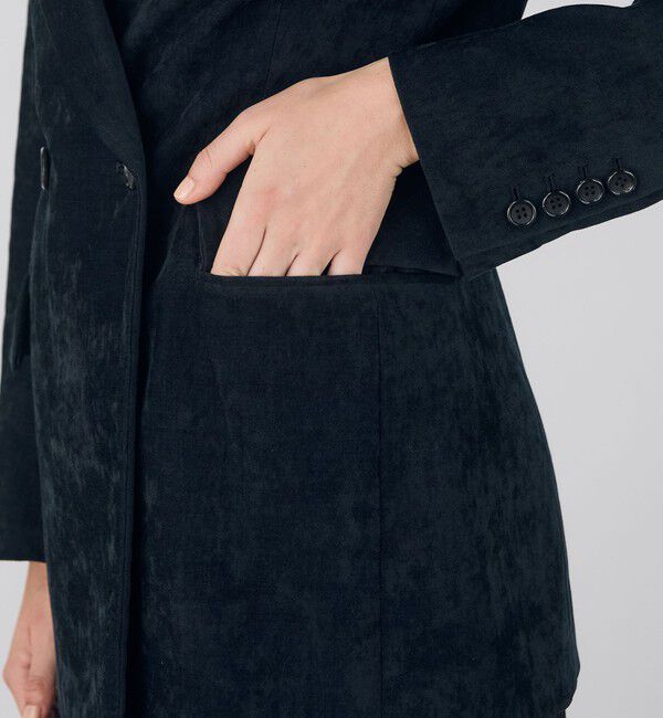 DES PRES「コットンレーヨンベルベット ダブルブレストジャケット」|テーラードジャケット|