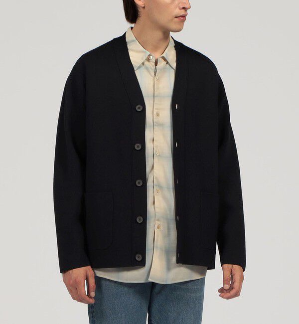 TOMORROWLAND MENS「TOMORROWLAND tricot ウールポリエステルミラノリブ Vネックカーディガン」|カーディガン|