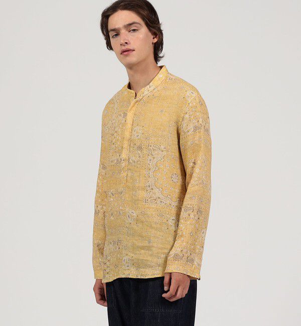 TOMORROWLAND BUYING WEAR「BAGUTTA リネン スタンドカラープルオーバーシャツ」|シャツ・ブラウス|